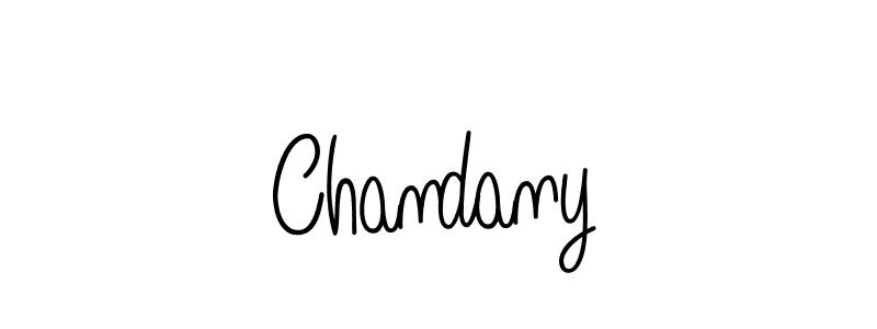 Use a signature maker to create a handwritten signature online. With this signature software, you can design (Angelique-Rose-font-FFP) your own signature for name Chandany. Chandany signature style 5 images and pictures png