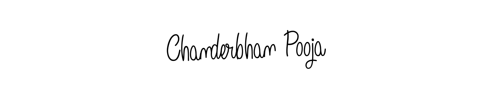 How to make Chanderbhan Pooja name signature. Use Angelique-Rose-font-FFP style for creating short signs online. This is the latest handwritten sign. Chanderbhan Pooja signature style 5 images and pictures png