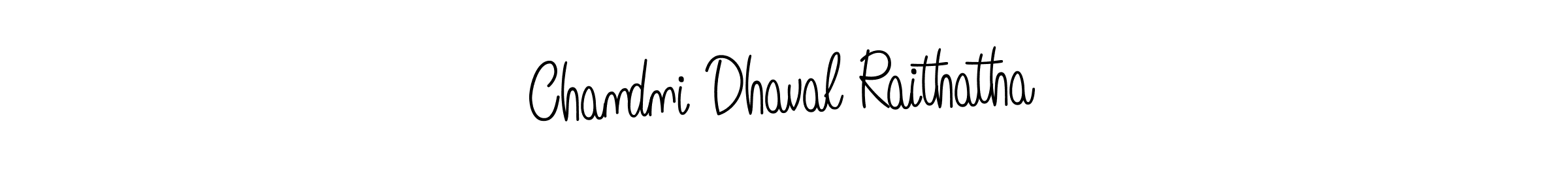 Use a signature maker to create a handwritten signature online. With this signature software, you can design (Angelique-Rose-font-FFP) your own signature for name Chandni Dhaval Raithatha. Chandni Dhaval Raithatha signature style 5 images and pictures png