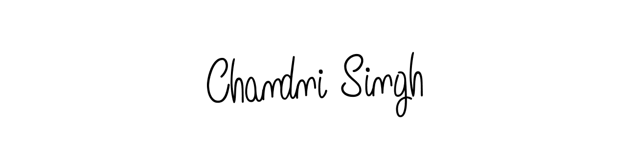 You should practise on your own different ways (Angelique-Rose-font-FFP) to write your name (Chandni Singh) in signature. don't let someone else do it for you. Chandni Singh signature style 5 images and pictures png