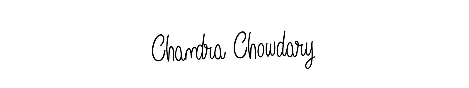 Create a beautiful signature design for name Chandra Chowdary. With this signature (Angelique-Rose-font-FFP) fonts, you can make a handwritten signature for free. Chandra Chowdary signature style 5 images and pictures png