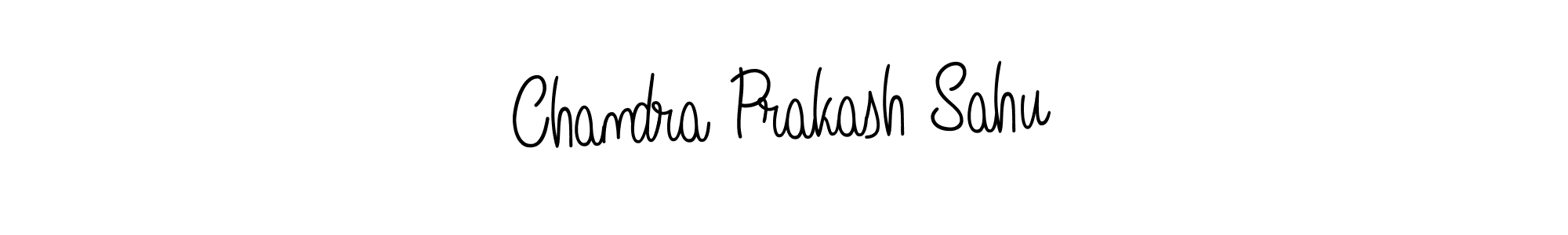 The best way (Angelique-Rose-font-FFP) to make a short signature is to pick only two or three words in your name. The name Chandra Prakash Sahu include a total of six letters. For converting this name. Chandra Prakash Sahu signature style 5 images and pictures png