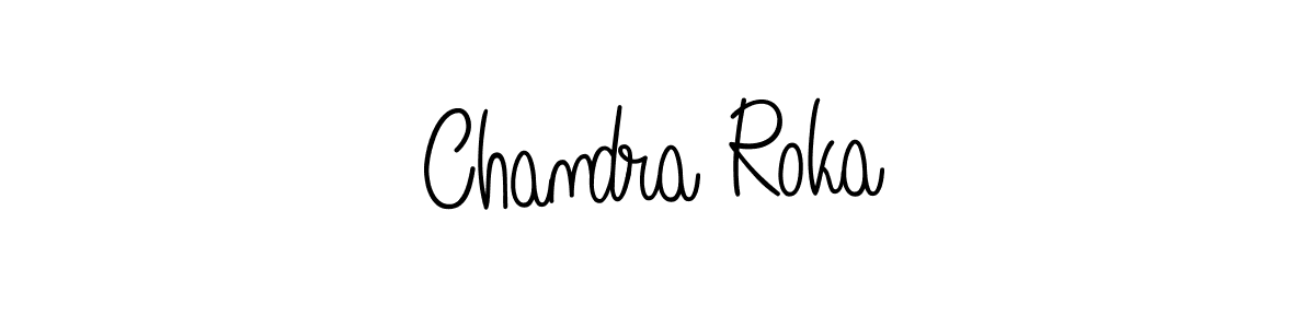 How to make Chandra Roka name signature. Use Angelique-Rose-font-FFP style for creating short signs online. This is the latest handwritten sign. Chandra Roka signature style 5 images and pictures png