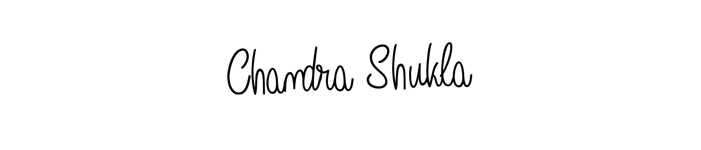 You should practise on your own different ways (Angelique-Rose-font-FFP) to write your name (Chandra Shukla) in signature. don't let someone else do it for you. Chandra Shukla signature style 5 images and pictures png