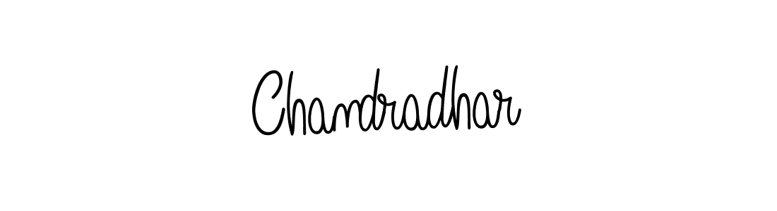 Make a beautiful signature design for name Chandradhar. With this signature (Angelique-Rose-font-FFP) style, you can create a handwritten signature for free. Chandradhar signature style 5 images and pictures png