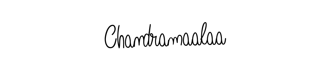 Design your own signature with our free online signature maker. With this signature software, you can create a handwritten (Angelique-Rose-font-FFP) signature for name Chandramaalaa. Chandramaalaa signature style 5 images and pictures png