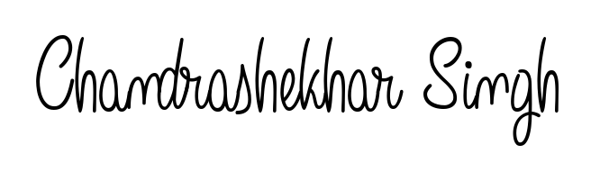 An effortless, minimalist signature concept for Chandrashekhar Singh using Angelique-Rose-font-FFP design. Clean lines that look great on any document. Chandrashekhar Singh signature style 5 images and pictures png