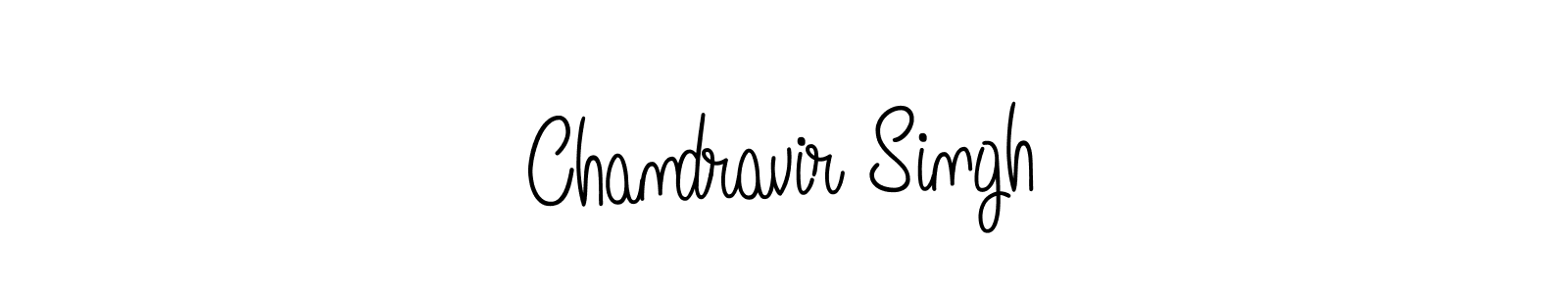 How to make Chandravir Singh name signature. Use Angelique-Rose-font-FFP style for creating short signs online. This is the latest handwritten sign. Chandravir Singh signature style 5 images and pictures png