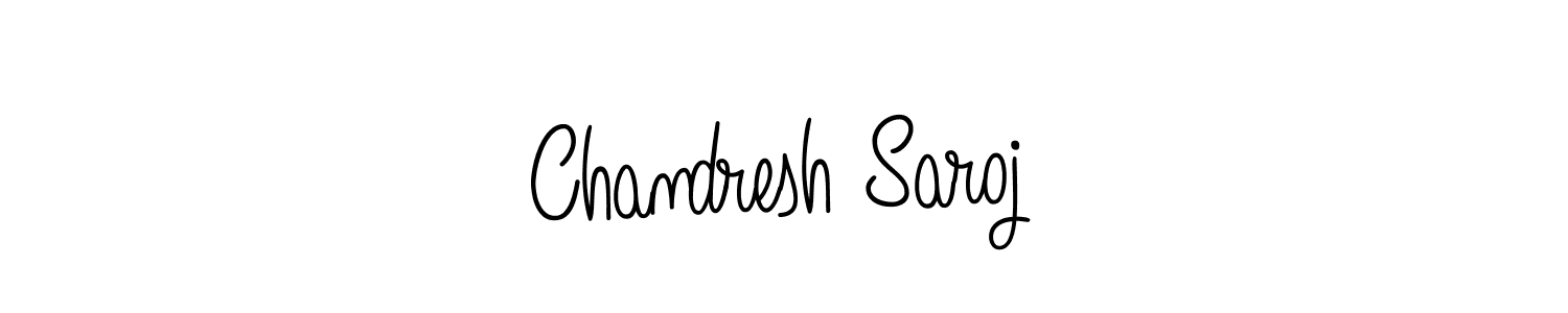 Create a beautiful signature design for name Chandresh Saroj. With this signature (Angelique-Rose-font-FFP) fonts, you can make a handwritten signature for free. Chandresh Saroj signature style 5 images and pictures png