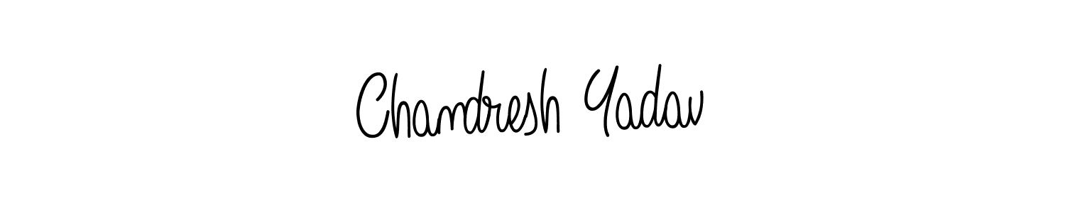 How to Draw Chandresh Yadav signature style? Angelique-Rose-font-FFP is a latest design signature styles for name Chandresh Yadav. Chandresh Yadav signature style 5 images and pictures png