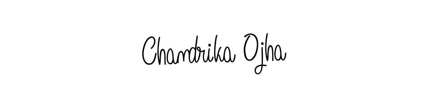 Chandrika Ojha stylish signature style. Best Handwritten Sign (Angelique-Rose-font-FFP) for my name. Handwritten Signature Collection Ideas for my name Chandrika Ojha. Chandrika Ojha signature style 5 images and pictures png