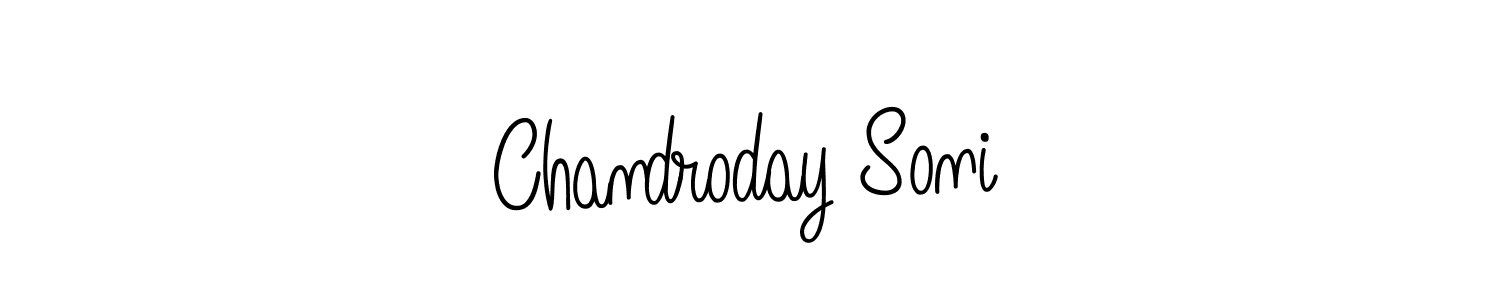 Make a beautiful signature design for name Chandroday Soni. With this signature (Angelique-Rose-font-FFP) style, you can create a handwritten signature for free. Chandroday Soni signature style 5 images and pictures png