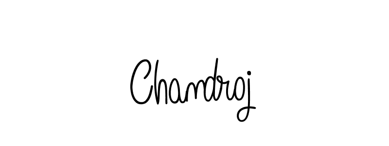 Design your own signature with our free online signature maker. With this signature software, you can create a handwritten (Angelique-Rose-font-FFP) signature for name Chandroj. Chandroj signature style 5 images and pictures png