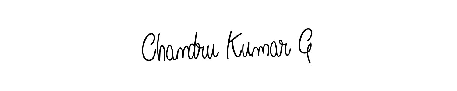 How to make Chandru Kumar G name signature. Use Angelique-Rose-font-FFP style for creating short signs online. This is the latest handwritten sign. Chandru Kumar G signature style 5 images and pictures png