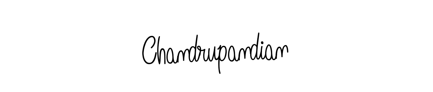 Make a beautiful signature design for name Chandrupandian. With this signature (Angelique-Rose-font-FFP) style, you can create a handwritten signature for free. Chandrupandian signature style 5 images and pictures png