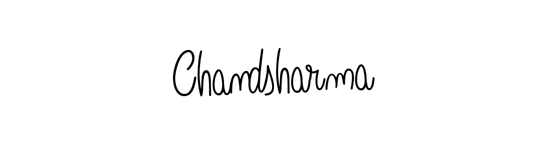 Make a beautiful signature design for name Chandsharma. With this signature (Angelique-Rose-font-FFP) style, you can create a handwritten signature for free. Chandsharma signature style 5 images and pictures png