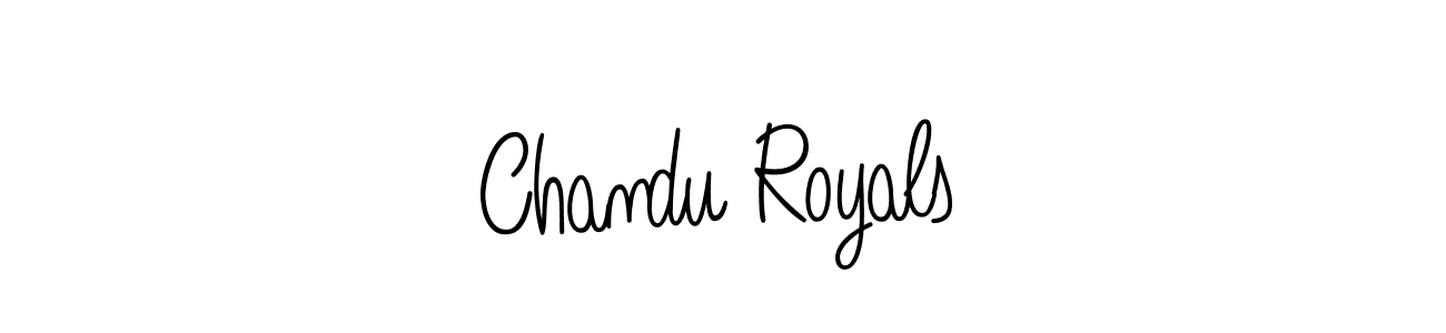 How to make Chandu Royals name signature. Use Angelique-Rose-font-FFP style for creating short signs online. This is the latest handwritten sign. Chandu Royals signature style 5 images and pictures png
