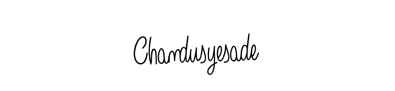 You should practise on your own different ways (Angelique-Rose-font-FFP) to write your name (Chandusyesade) in signature. don't let someone else do it for you. Chandusyesade signature style 5 images and pictures png