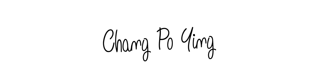 The best way (Angelique-Rose-font-FFP) to make a short signature is to pick only two or three words in your name. The name Chang Po Ying include a total of six letters. For converting this name. Chang Po Ying signature style 5 images and pictures png