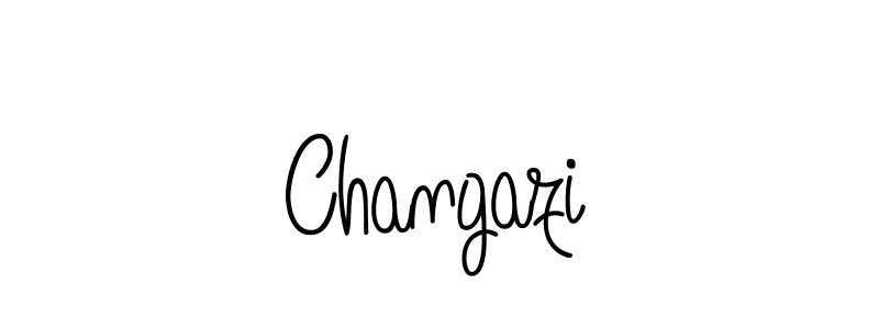 Make a beautiful signature design for name Changazi. With this signature (Angelique-Rose-font-FFP) style, you can create a handwritten signature for free. Changazi signature style 5 images and pictures png