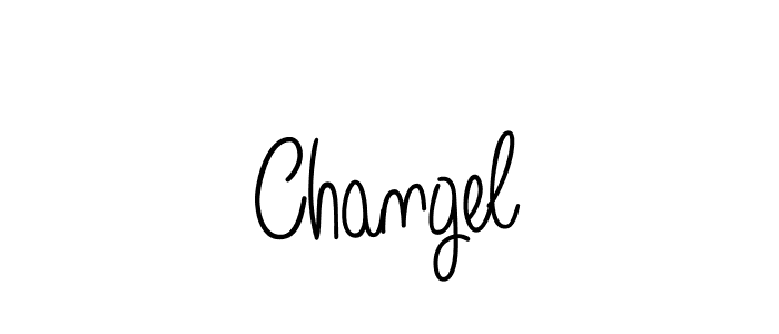 The best way (Angelique-Rose-font-FFP) to make a short signature is to pick only two or three words in your name. The name Changel include a total of six letters. For converting this name. Changel signature style 5 images and pictures png