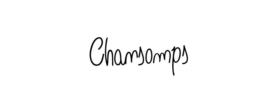 You should practise on your own different ways (Angelique-Rose-font-FFP) to write your name (Chansomps) in signature. don't let someone else do it for you. Chansomps signature style 5 images and pictures png