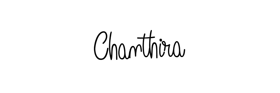 Make a beautiful signature design for name Chanthira. With this signature (Angelique-Rose-font-FFP) style, you can create a handwritten signature for free. Chanthira signature style 5 images and pictures png