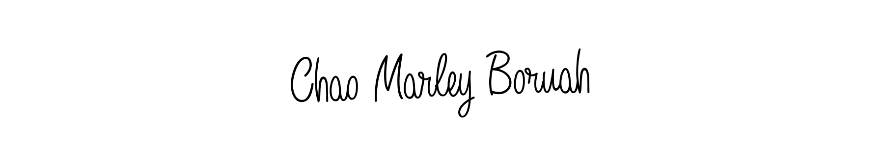 You should practise on your own different ways (Angelique-Rose-font-FFP) to write your name (Chao Marley Boruah) in signature. don't let someone else do it for you. Chao Marley Boruah signature style 5 images and pictures png