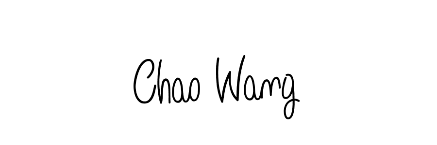 You should practise on your own different ways (Angelique-Rose-font-FFP) to write your name (Chao Wang) in signature. don't let someone else do it for you. Chao Wang signature style 5 images and pictures png