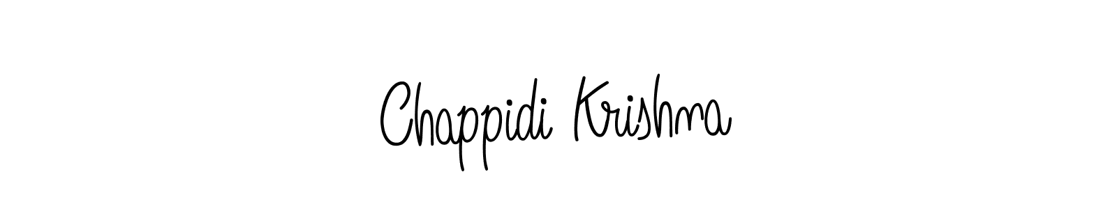 How to make Chappidi Krishna name signature. Use Angelique-Rose-font-FFP style for creating short signs online. This is the latest handwritten sign. Chappidi Krishna signature style 5 images and pictures png