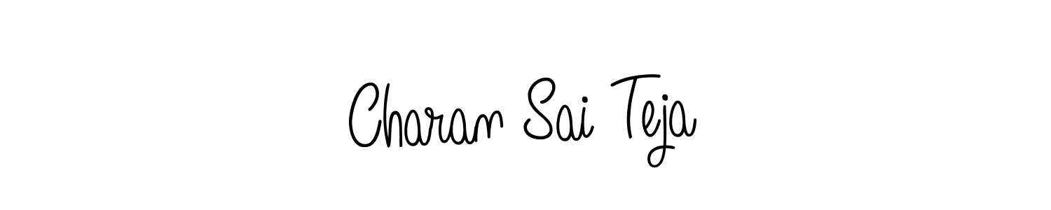 The best way (Angelique-Rose-font-FFP) to make a short signature is to pick only two or three words in your name. The name Charan Sai Teja include a total of six letters. For converting this name. Charan Sai Teja signature style 5 images and pictures png