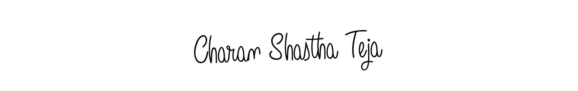 Use a signature maker to create a handwritten signature online. With this signature software, you can design (Angelique-Rose-font-FFP) your own signature for name Charan Shastha Teja. Charan Shastha Teja signature style 5 images and pictures png