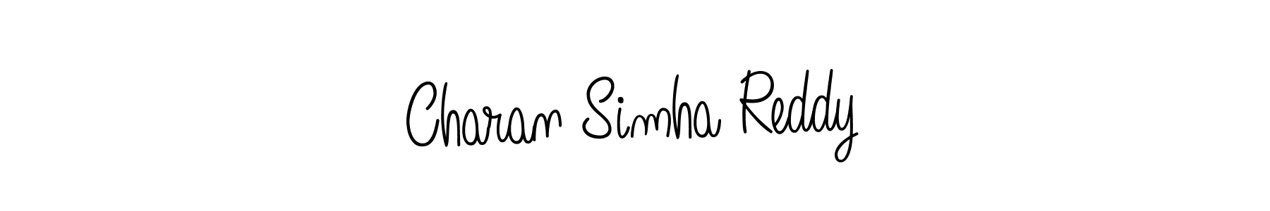 Use a signature maker to create a handwritten signature online. With this signature software, you can design (Angelique-Rose-font-FFP) your own signature for name Charan Simha Reddy. Charan Simha Reddy signature style 5 images and pictures png