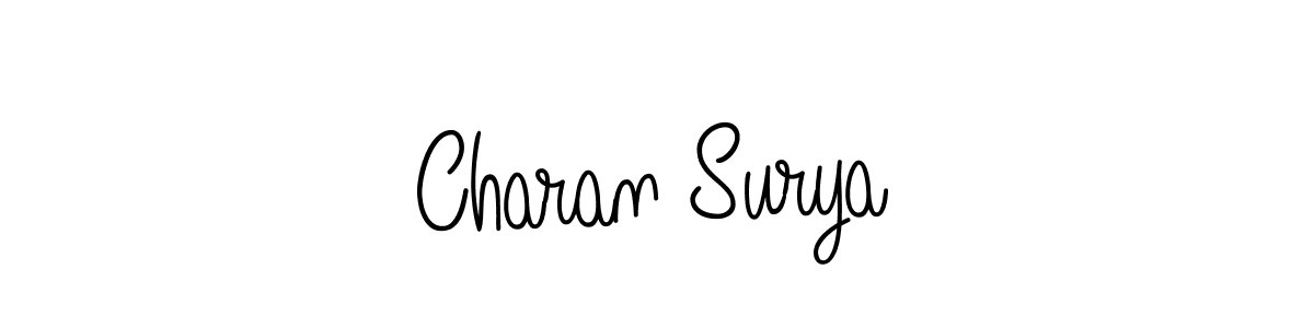 Design your own signature with our free online signature maker. With this signature software, you can create a handwritten (Angelique-Rose-font-FFP) signature for name Charan Surya. Charan Surya signature style 5 images and pictures png