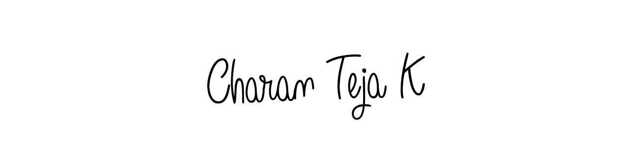 Charan Teja K stylish signature style. Best Handwritten Sign (Angelique-Rose-font-FFP) for my name. Handwritten Signature Collection Ideas for my name Charan Teja K. Charan Teja K signature style 5 images and pictures png