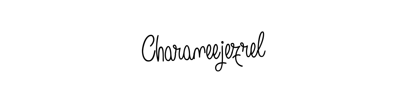 Make a beautiful signature design for name Charaneejezrel. With this signature (Angelique-Rose-font-FFP) style, you can create a handwritten signature for free. Charaneejezrel signature style 5 images and pictures png