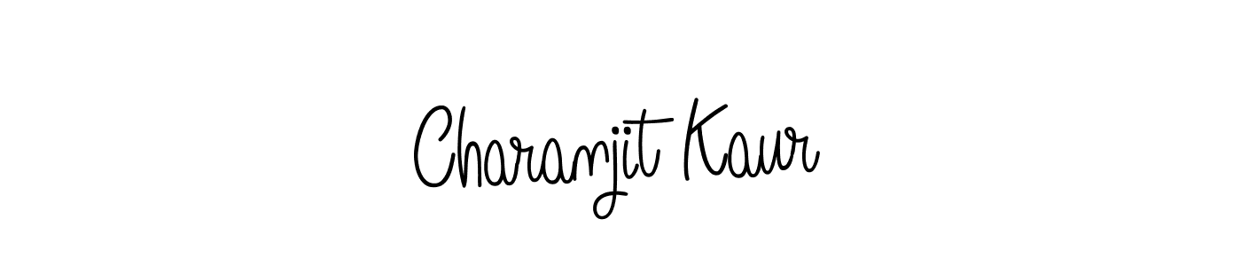 Make a beautiful signature design for name Charanjit Kaur. With this signature (Angelique-Rose-font-FFP) style, you can create a handwritten signature for free. Charanjit Kaur signature style 5 images and pictures png