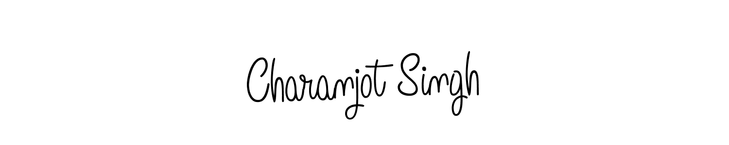 You should practise on your own different ways (Angelique-Rose-font-FFP) to write your name (Charanjot Singh) in signature. don't let someone else do it for you. Charanjot Singh signature style 5 images and pictures png