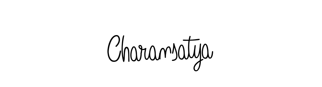 How to make Charansatya name signature. Use Angelique-Rose-font-FFP style for creating short signs online. This is the latest handwritten sign. Charansatya signature style 5 images and pictures png