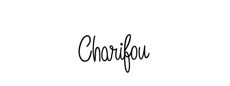 Make a beautiful signature design for name Charifou. With this signature (Angelique-Rose-font-FFP) style, you can create a handwritten signature for free. Charifou signature style 5 images and pictures png