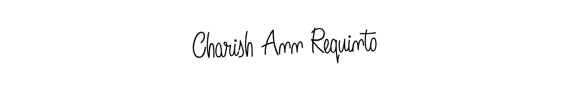 Design your own signature with our free online signature maker. With this signature software, you can create a handwritten (Angelique-Rose-font-FFP) signature for name Charish Ann Requinto. Charish Ann Requinto signature style 5 images and pictures png