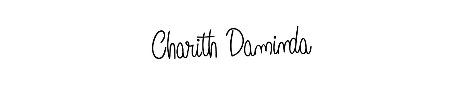 Design your own signature with our free online signature maker. With this signature software, you can create a handwritten (Angelique-Rose-font-FFP) signature for name Charith Daminda. Charith Daminda signature style 5 images and pictures png