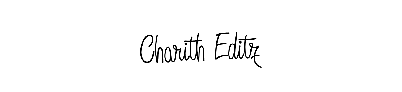 How to make Charith Editz name signature. Use Angelique-Rose-font-FFP style for creating short signs online. This is the latest handwritten sign. Charith Editz signature style 5 images and pictures png