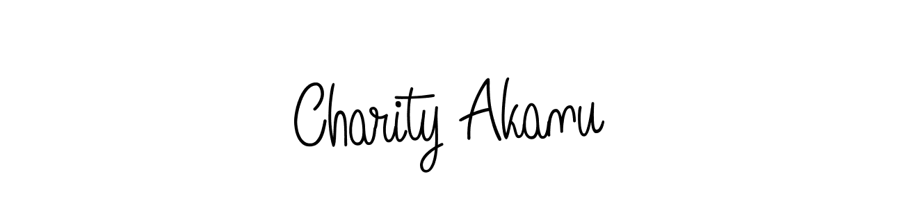 Charity Akanu stylish signature style. Best Handwritten Sign (Angelique-Rose-font-FFP) for my name. Handwritten Signature Collection Ideas for my name Charity Akanu. Charity Akanu signature style 5 images and pictures png