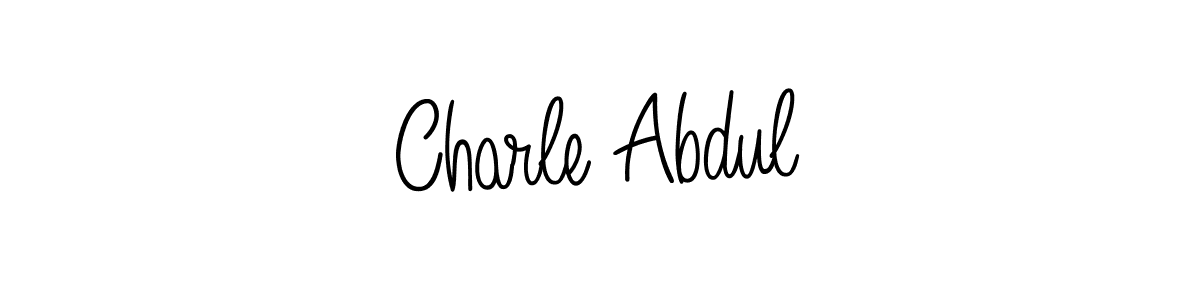 Use a signature maker to create a handwritten signature online. With this signature software, you can design (Angelique-Rose-font-FFP) your own signature for name Charle Abdul. Charle Abdul signature style 5 images and pictures png