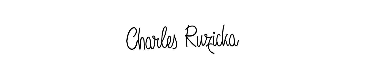 The best way (Angelique-Rose-font-FFP) to make a short signature is to pick only two or three words in your name. The name Charles Ruzicka include a total of six letters. For converting this name. Charles Ruzicka signature style 5 images and pictures png