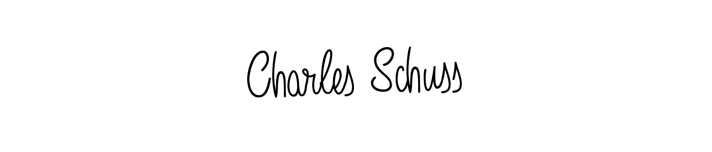 You should practise on your own different ways (Angelique-Rose-font-FFP) to write your name (Charles Schuss) in signature. don't let someone else do it for you. Charles Schuss signature style 5 images and pictures png