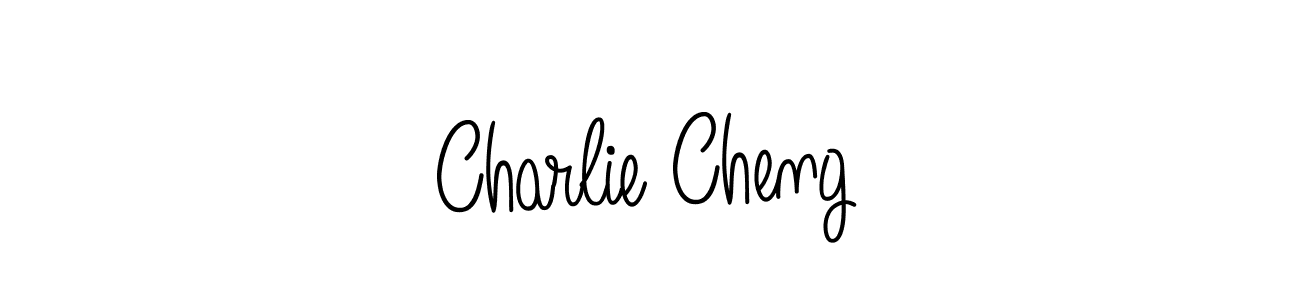 The best way (Angelique-Rose-font-FFP) to make a short signature is to pick only two or three words in your name. The name Charlie Cheng include a total of six letters. For converting this name. Charlie Cheng signature style 5 images and pictures png