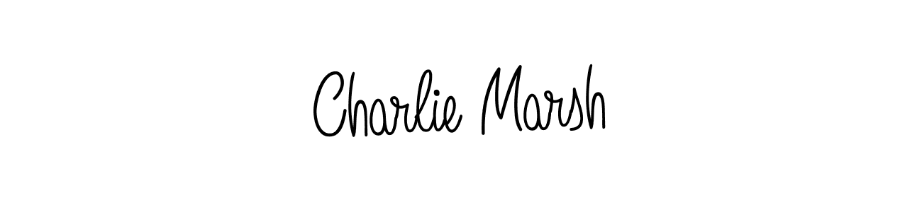 You should practise on your own different ways (Angelique-Rose-font-FFP) to write your name (Charlie Marsh) in signature. don't let someone else do it for you. Charlie Marsh signature style 5 images and pictures png