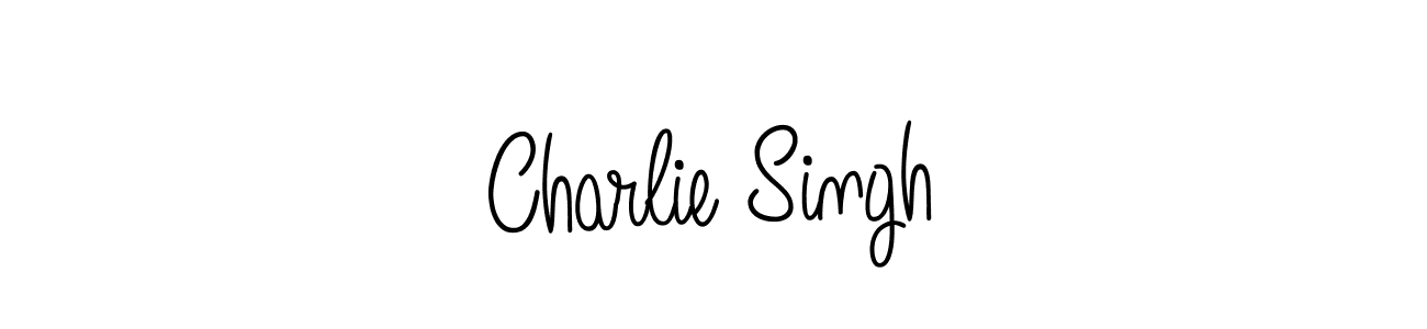 How to make Charlie Singh name signature. Use Angelique-Rose-font-FFP style for creating short signs online. This is the latest handwritten sign. Charlie Singh signature style 5 images and pictures png